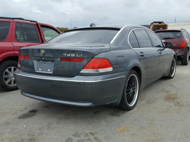 WBAGN63595DS56578 - 2005 BMW 745 LI GRAY photo 4