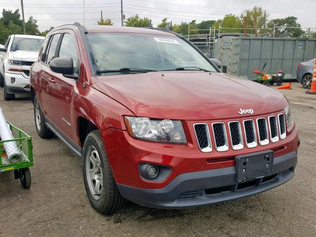 1C4NJCBA0FD318213 - 2015 JEEP COMPASS SP RED photo 1