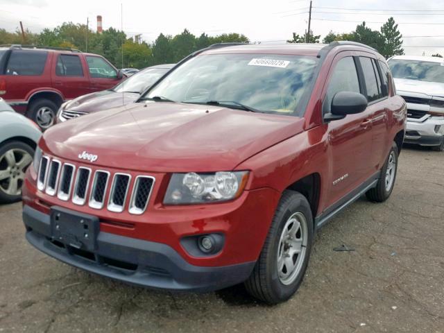 1C4NJCBA0FD318213 - 2015 JEEP COMPASS SP RED photo 2