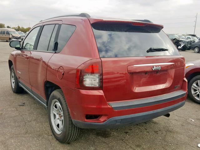 1C4NJCBA0FD318213 - 2015 JEEP COMPASS SP RED photo 3