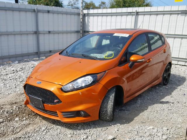 3FADP4GX3HM142879 - 2017 FORD FIESTA ST ORANGE photo 2