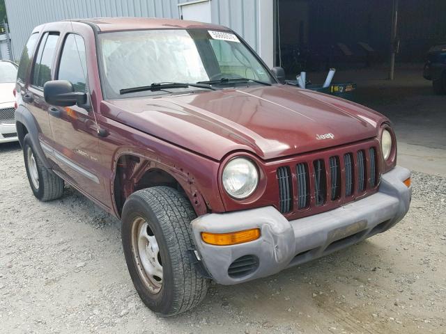 1J4GK48K12W326874 - 2002 JEEP LIBERTY SP MAROON photo 1