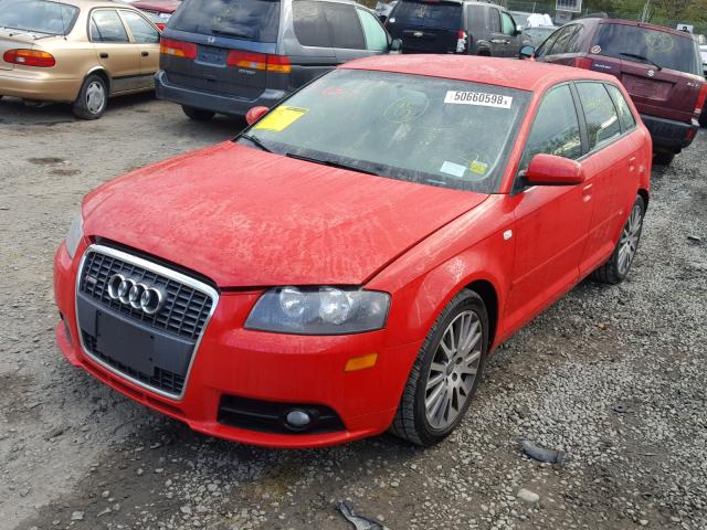 WAUHF78PX7A096667 - 2007 AUDI A3 2 RED photo 2