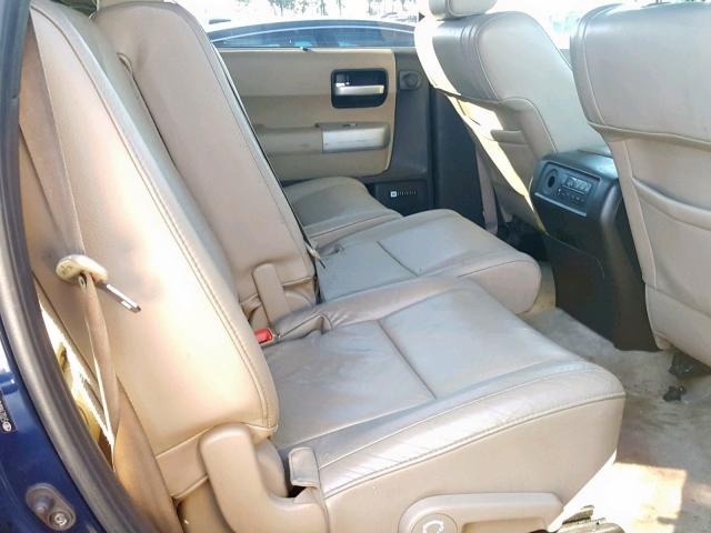 5TDZY68A68S005342 - 2008 TOYOTA SEQUOIA LI BLUE photo 6