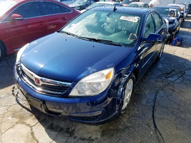 1G8ZS57N98F294985 - 2008 SATURN AURA XE BLUE photo 2