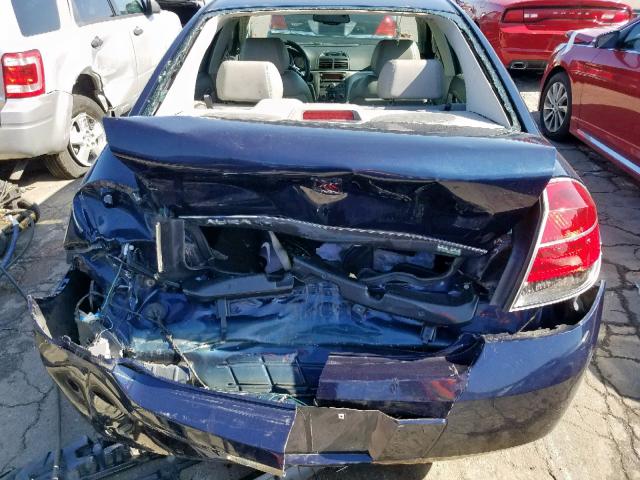 1G8ZS57N98F294985 - 2008 SATURN AURA XE BLUE photo 9