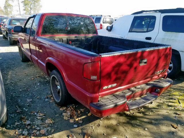 1GCCS19H538212498 - 2003 CHEVROLET S TRUCK S1 RED photo 3