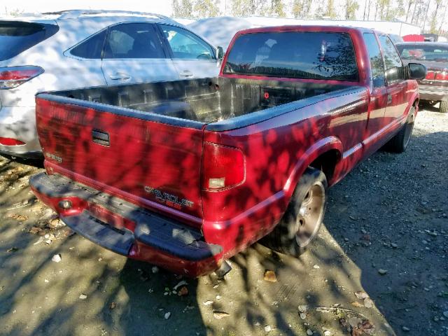 1GCCS19H538212498 - 2003 CHEVROLET S TRUCK S1 RED photo 4