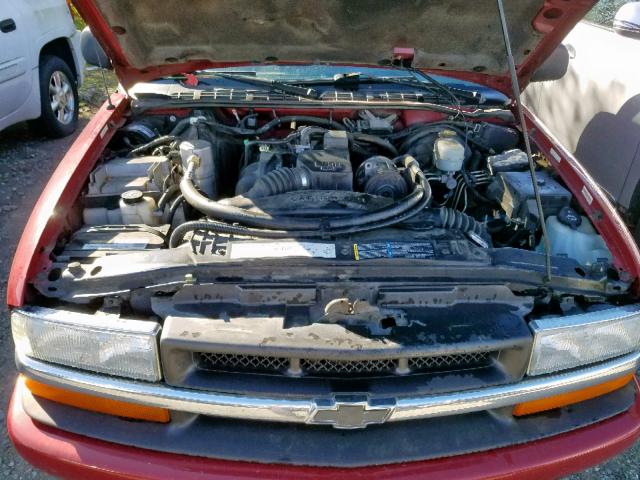 1GCCS19H538212498 - 2003 CHEVROLET S TRUCK S1 RED photo 7