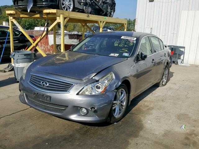 JN1CV6AR5AM457415 - 2010 INFINITI G37 SILVER photo 2