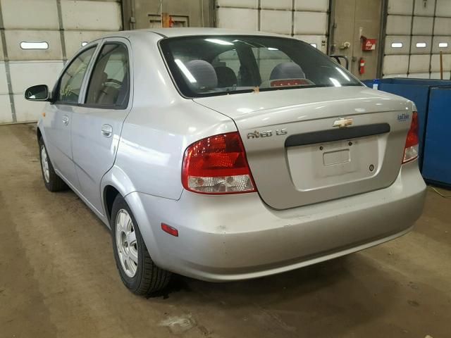 KL1TJ526X4B267835 - 2004 CHEVROLET AVEO LS SILVER photo 3
