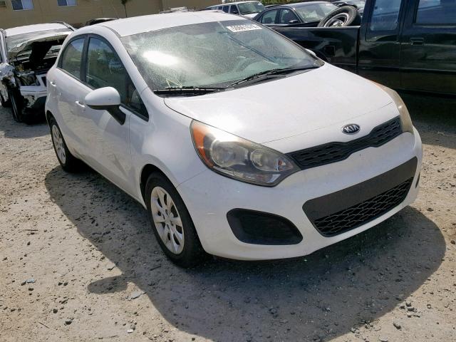 KNADM5A32D6186961 - 2013 KIA RIO LX WHITE photo 1