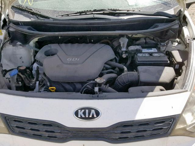 KNADM5A32D6186961 - 2013 KIA RIO LX WHITE photo 7