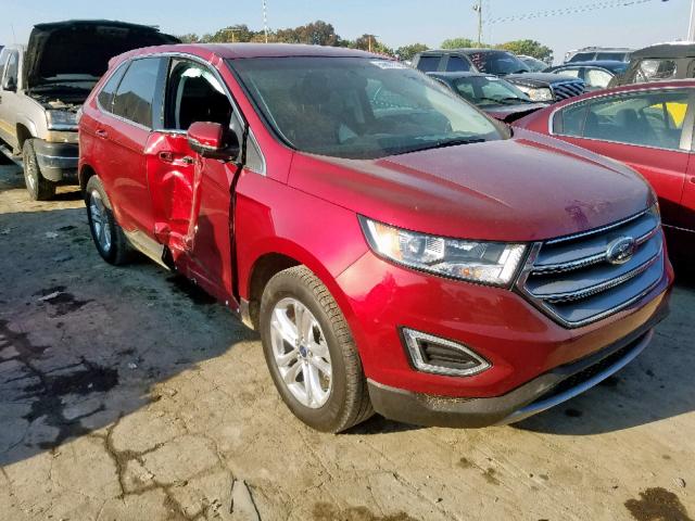 2FMTK3J85FBB90863 - 2015 FORD EDGE SEL RED photo 1