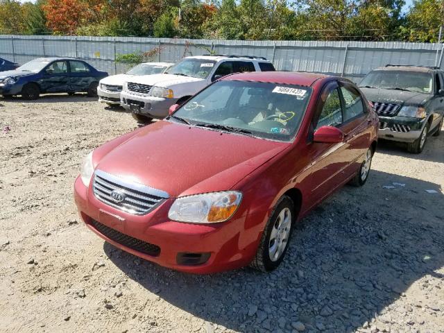 KNAFE122285549646 - 2008 KIA SPECTRA EX BURGUNDY photo 2