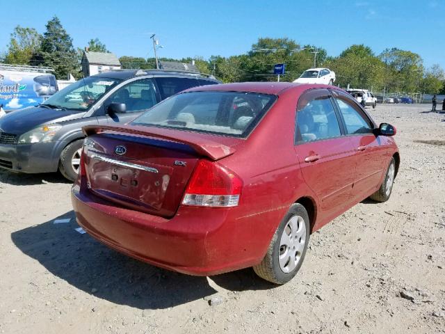 KNAFE122285549646 - 2008 KIA SPECTRA EX BURGUNDY photo 4