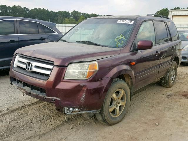 5FNYF18398B045988 - 2008 HONDA PILOT SE BURGUNDY photo 2