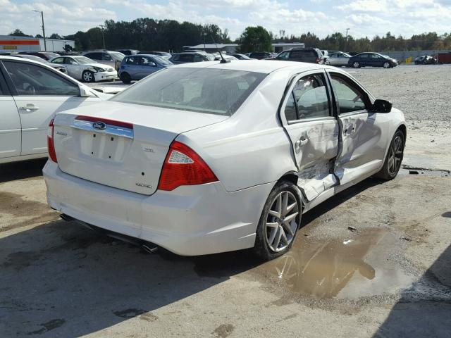 3FAHP0JG0CR295119 - 2012 FORD FUSION SEL WHITE photo 4