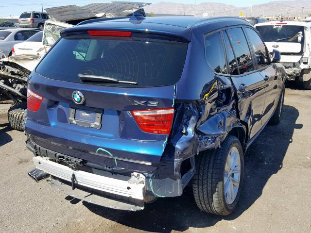 5UXWZ7C55H0U47207 - 2017 BMW X3 SDRIVE2 BLUE photo 4