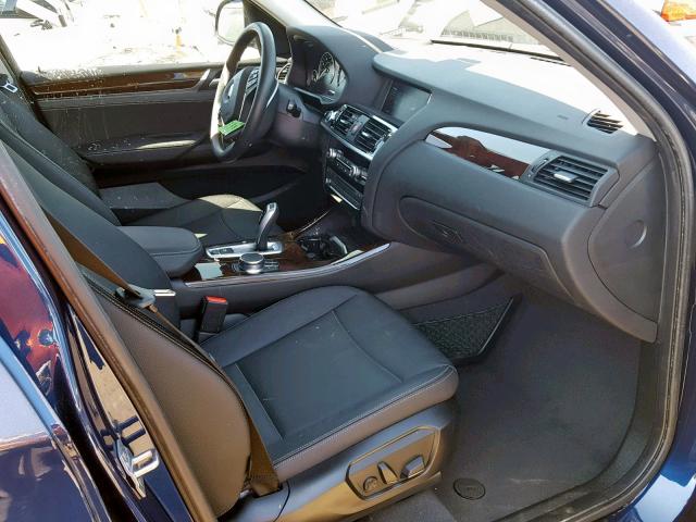 5UXWZ7C55H0U47207 - 2017 BMW X3 SDRIVE2 BLUE photo 5