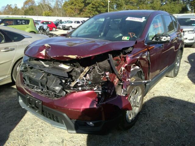 2HKRW1H8XHH503894 - 2017 HONDA CR-V EXL BURGUNDY photo 2