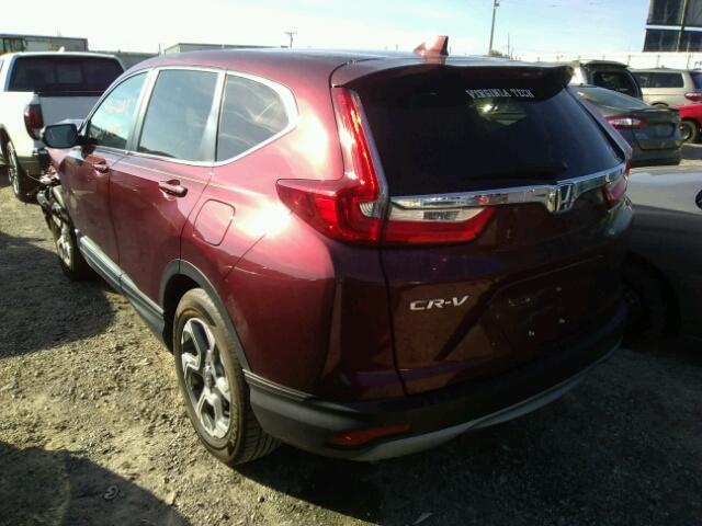 2HKRW1H8XHH503894 - 2017 HONDA CR-V EXL BURGUNDY photo 3