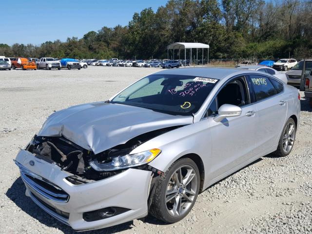 3FA6P0K98DR257680 - 2013 FORD FUSION TIT SILVER photo 2