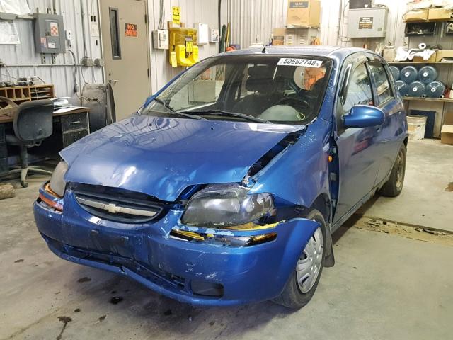 KL1TD62674B209033 - 2004 CHEVROLET AVEO BLUE photo 2