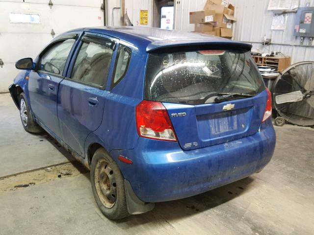 KL1TD62674B209033 - 2004 CHEVROLET AVEO BLUE photo 3