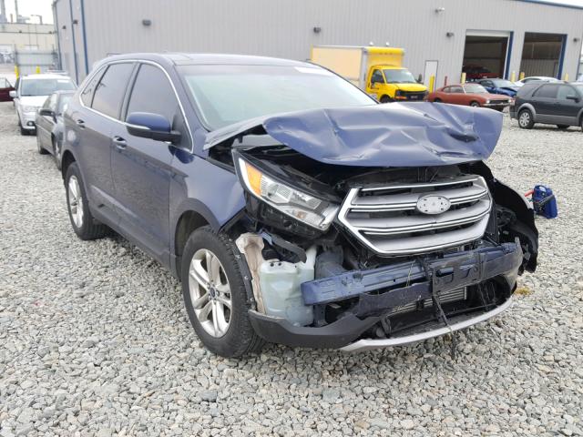 2FMPK4J92GBB92569 - 2016 FORD EDGE SEL BLUE photo 1