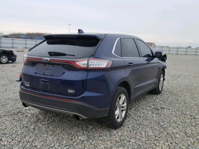 2FMPK4J92GBB92569 - 2016 FORD EDGE SEL BLUE photo 4