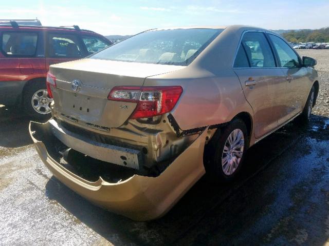 4T1BF1FK2CU507903 - 2012 TOYOTA CAMRY LE A GOLD photo 4