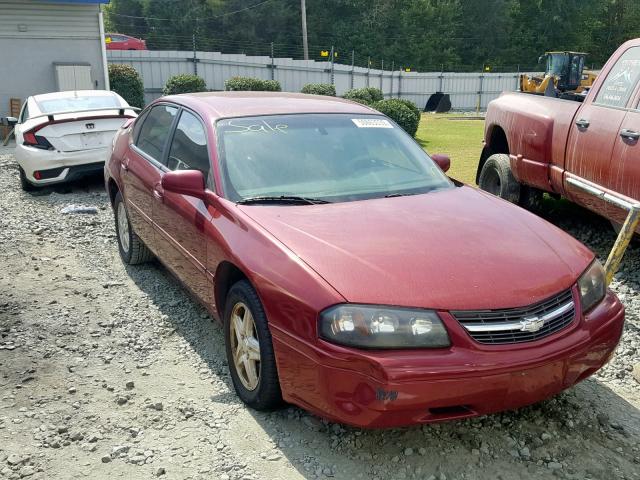 2G1WF52EX59364379 - 2005 CHEVROLET IMPALA BURGUNDY photo 1