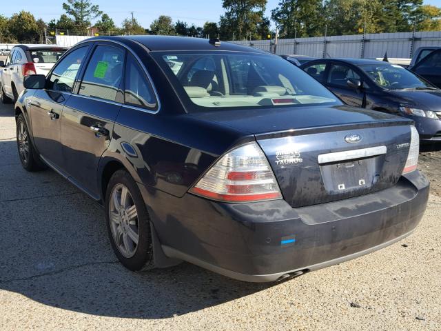 1FAHP25W28G166505 - 2008 FORD TAURUS LIM BLUE photo 3