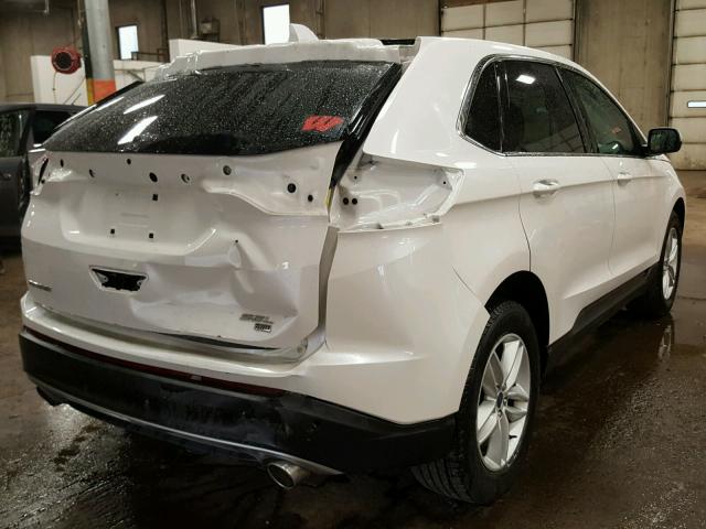 2FMTK4J8XFBC12264 - 2015 FORD EDGE SEL WHITE photo 4