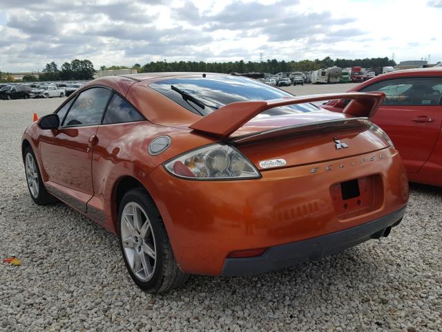 4A3AK64F48E034177 - 2008 MITSUBISHI ECLIPSE SE ORANGE photo 3