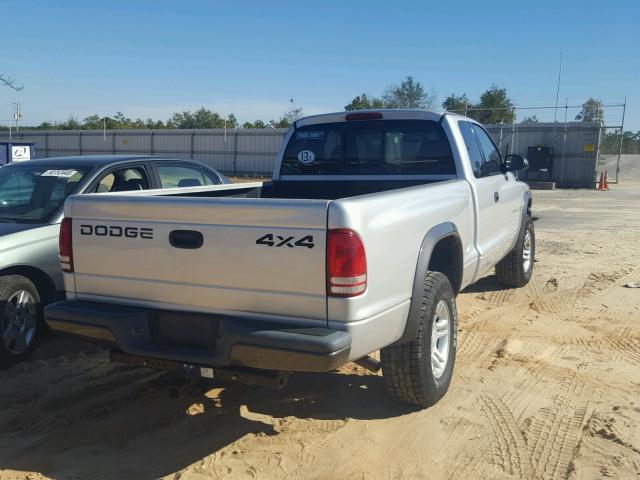 1B7GG12X42S684701 - 2002 DODGE DAKOTA BAS SILVER photo 4