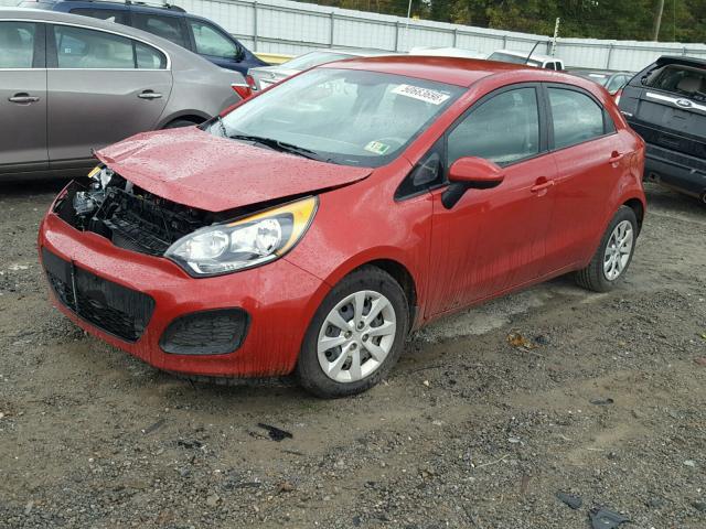 KNADM5A30F6516728 - 2015 KIA RIO LX RED photo 2