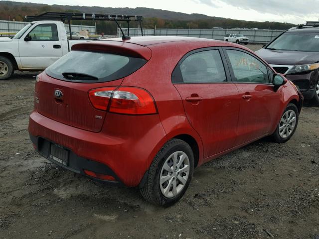 KNADM5A30F6516728 - 2015 KIA RIO LX RED photo 4