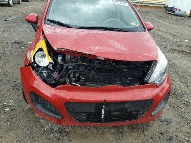 KNADM5A30F6516728 - 2015 KIA RIO LX RED photo 9