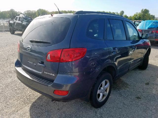 5NMSG13D98H161841 - 2008 HYUNDAI SANTA FE G GRAY photo 4