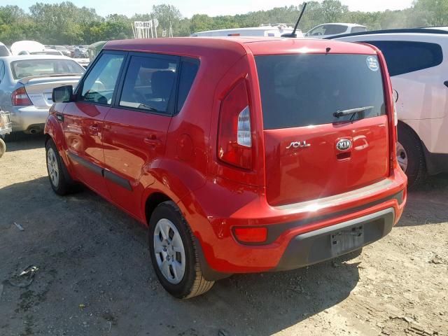 KNDJT2A51D7513434 - 2013 KIA SOUL RED photo 3