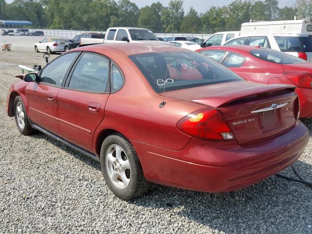 1FAFP55U83G114411 - 2003 FORD TAURUS SES MAROON photo 3