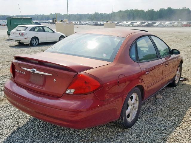 1FAFP55U83G114411 - 2003 FORD TAURUS SES MAROON photo 4