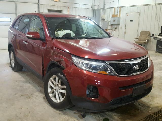 5XYKT3A68EG532778 - 2014 KIA SORENTO LX RED photo 1