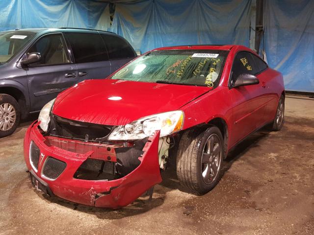 1G2ZH18N374142808 - 2007 PONTIAC G6 GT RED photo 2