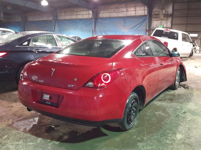 1G2ZH18N374142808 - 2007 PONTIAC G6 GT RED photo 4