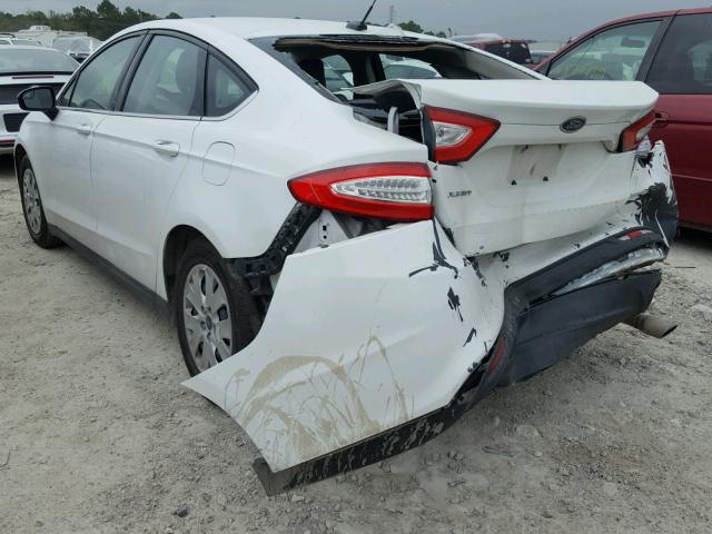 1FA6P0G73E5362431 - 2014 FORD FUSION S WHITE photo 3