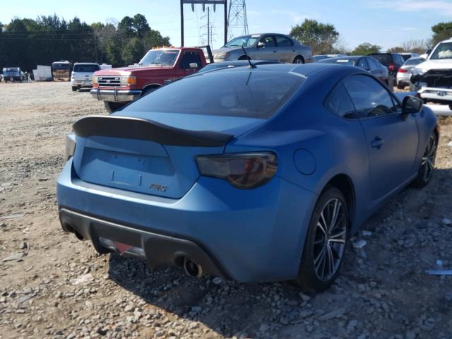 JF1ZNAA10D2734725 - 2013 TOYOTA SCION FR-S BLUE photo 4