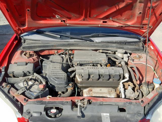 1HGEM21355L036918 - 2005 HONDA CIVIC DX V RED photo 7